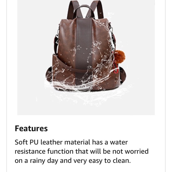 Anti-theft Backpack High Queen PU Leather - Picture 8 of 8